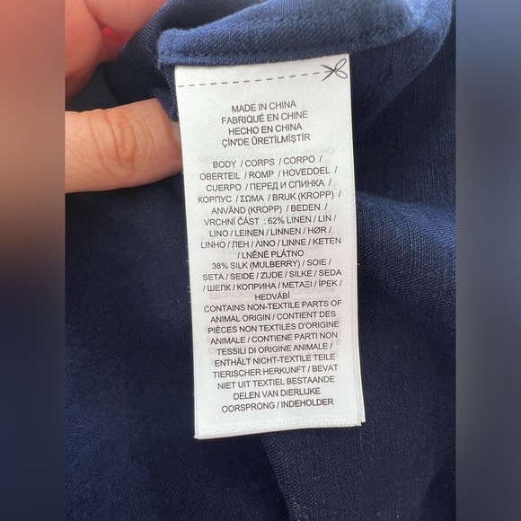 Polo Ralph Lauren shirt women’s Medium size tunic linen silk button up MSRP 198$ - Picture 7 of 9